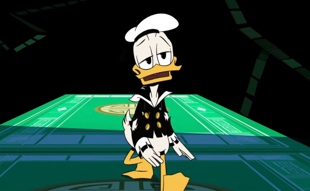 Donald duck tekenfilm figuur