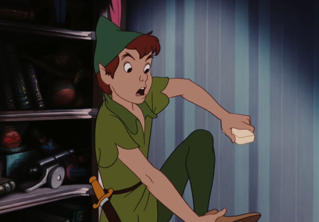 Peter pan tekenfilm figuur